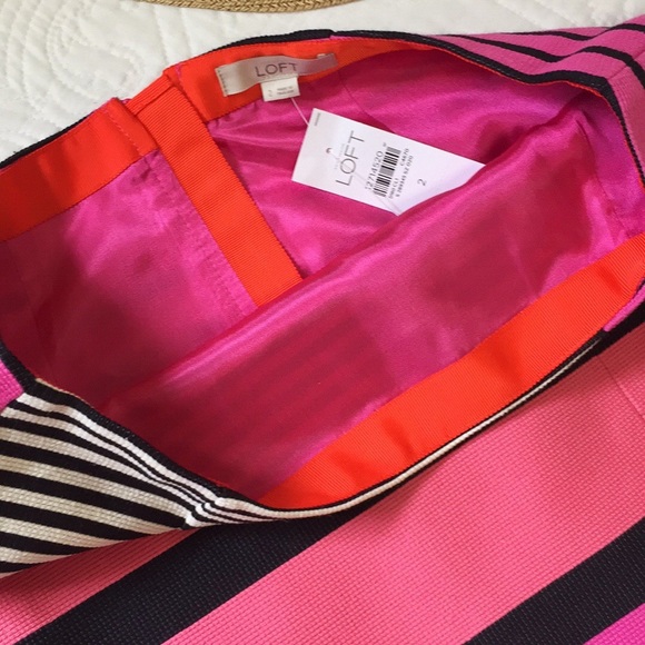 🎉HP🎉 NWT Loft Corded Dobby Striped Skirt - Picture 8 of 12